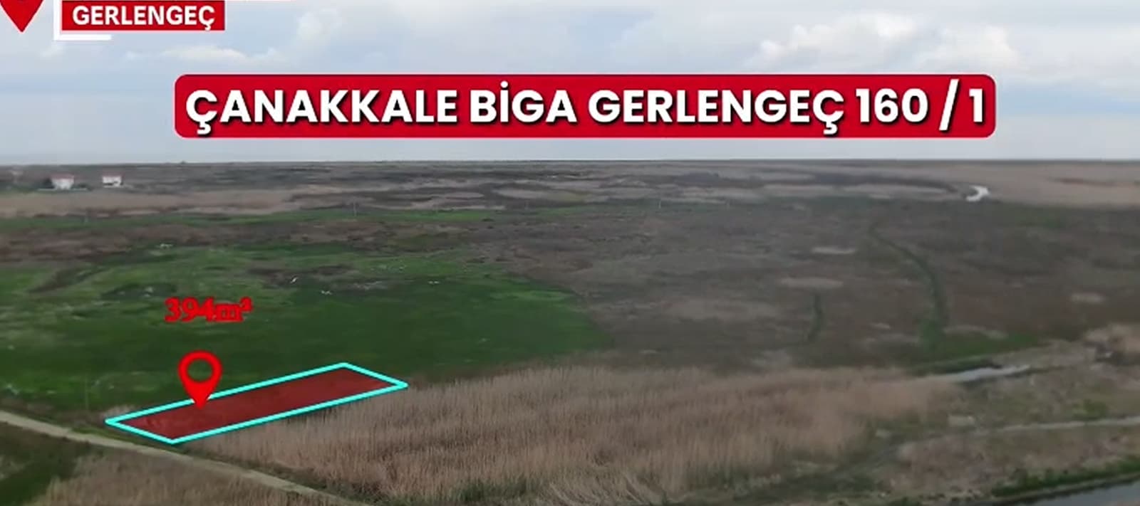 ÇANAKKALE BİGA GERLENGEÇ 394 M2 SATILIK DENİZ ARSASI