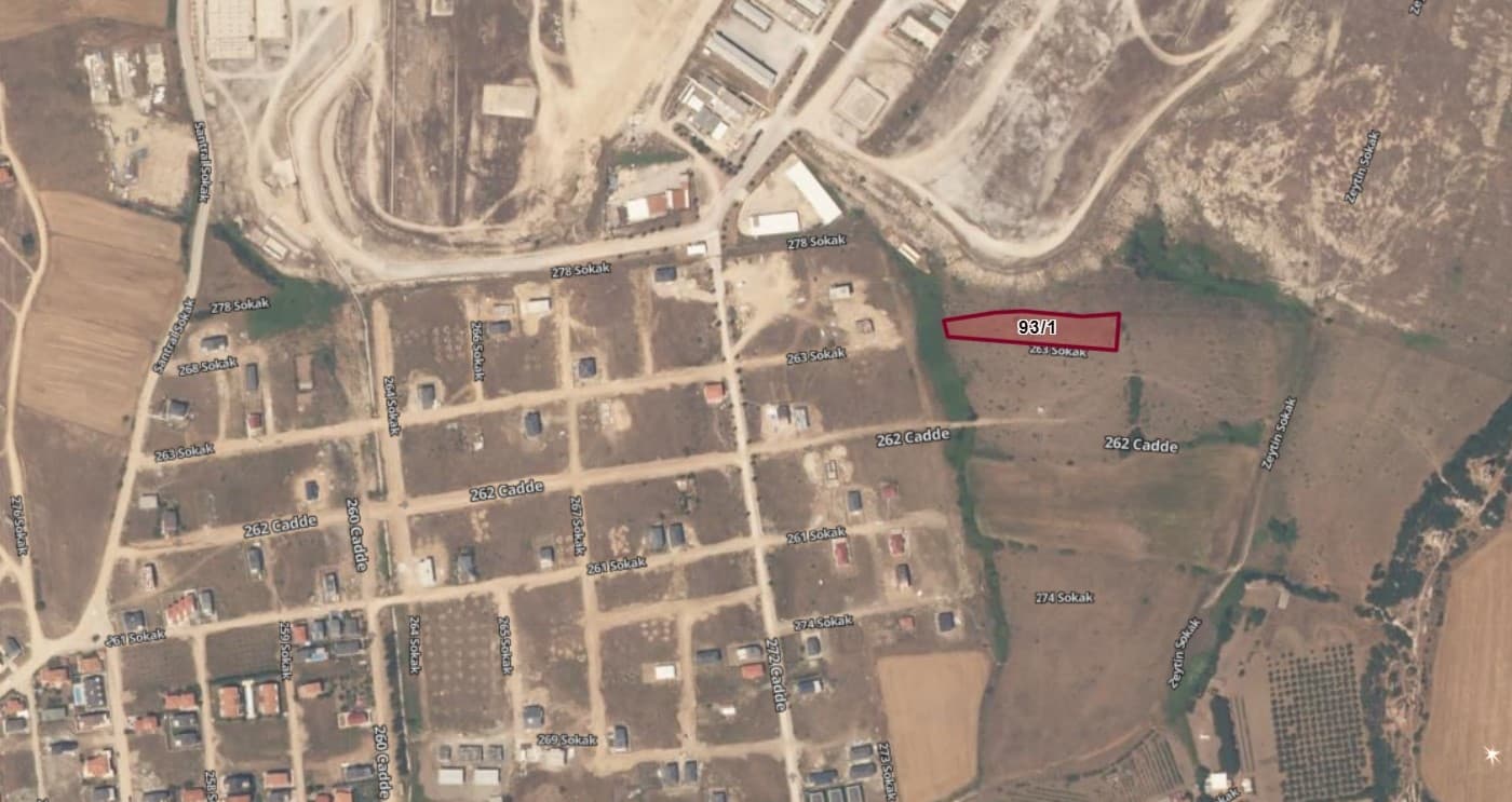 ÇANAKKALE KARABİGA ZEYTİNLİK MAH. 1.133 M2 DENİZ MANZARALI ARSA