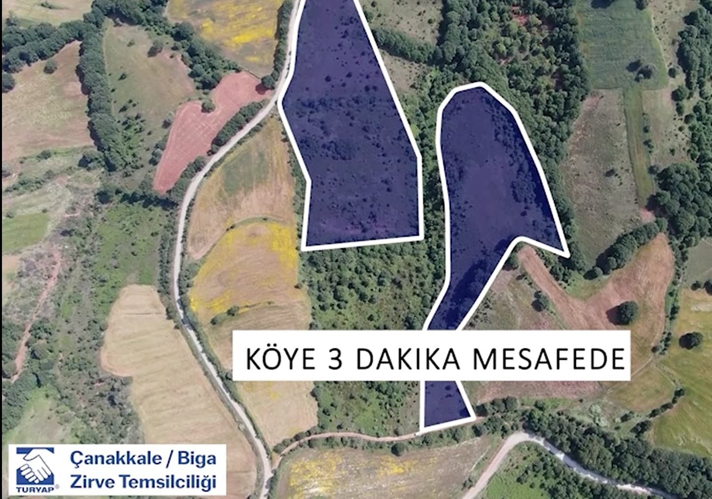 ÇANAKKALE BİGA DİKMEN KÖYÜ 31.600M2 SATILIK KUPON TARLA
