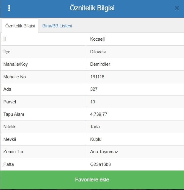 KOCAELİ DİLOVASI DEMİRCİLER'DE 4.739M2 SATILIK SANAYİ ARSASI